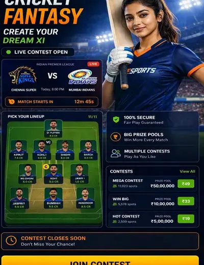 Ganhe (ganhe bet) fantasy cricket & matchday visual 3